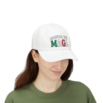 CHINGA Tu Maga Hat Embroidered Classic Dad Cap, Casual Hat for Every Occasion, Trendy Gift for Dads, Summer Accessory, Unisex Cap