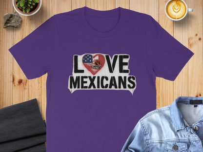 Love Mexicans Graphic Tee Purple T-Shirt Product Type