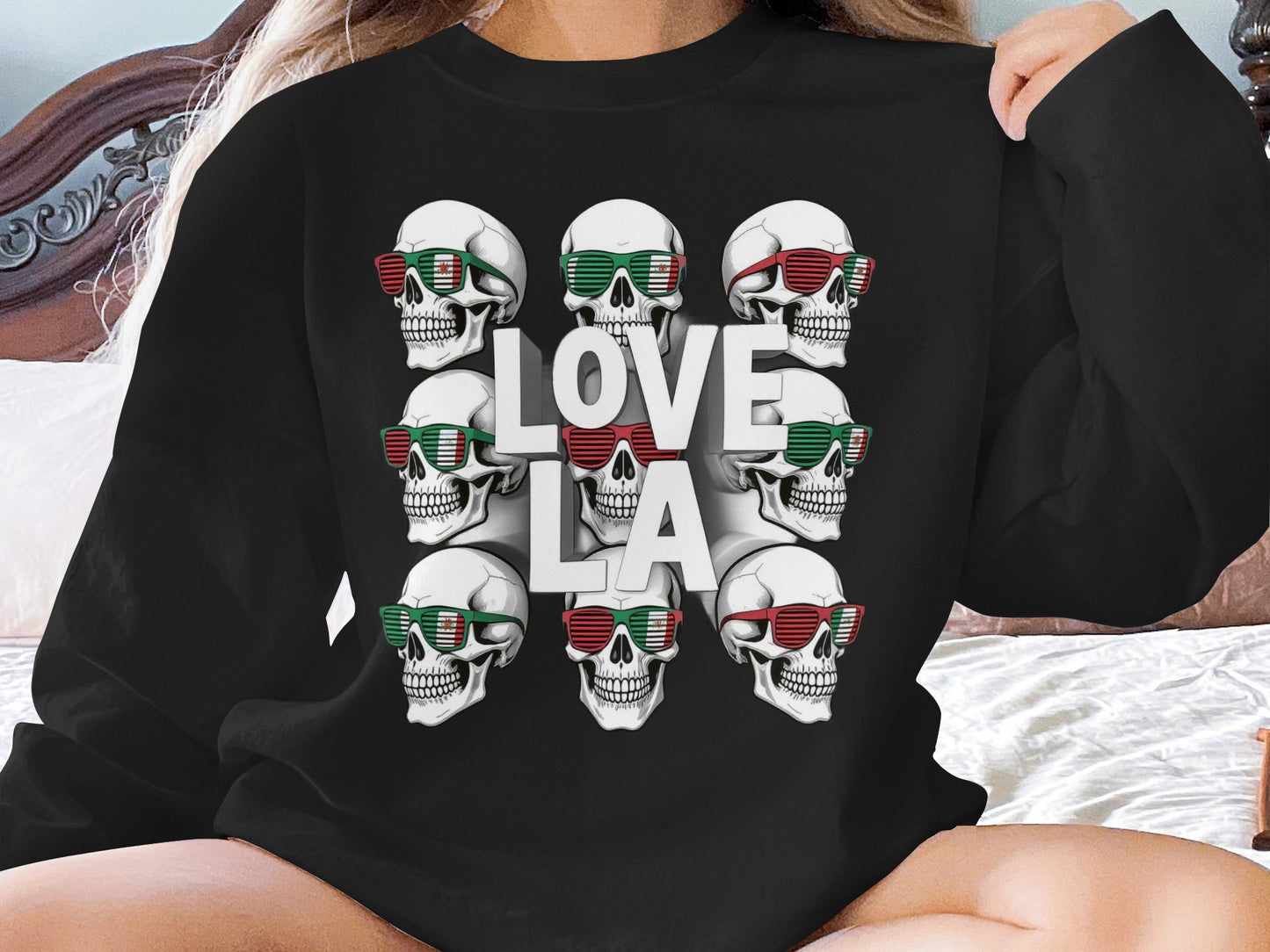 Love LA Skull Graphic Long Sleeve Shirt product