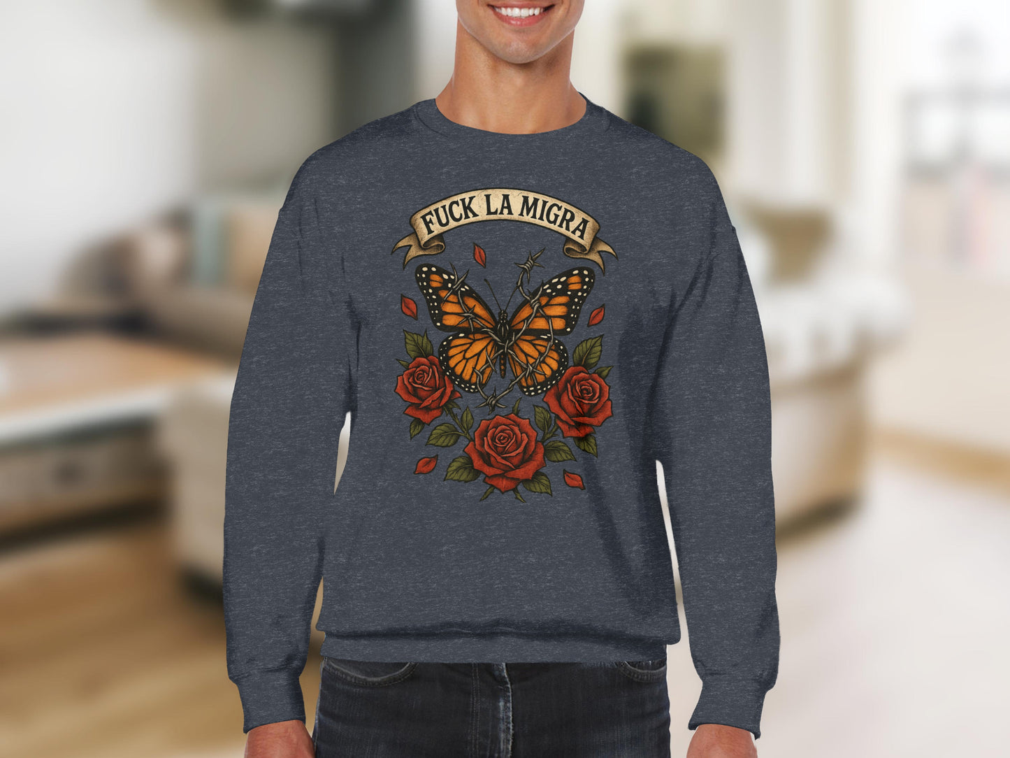 Butterfly and Roses Graphic Sweatshirt product