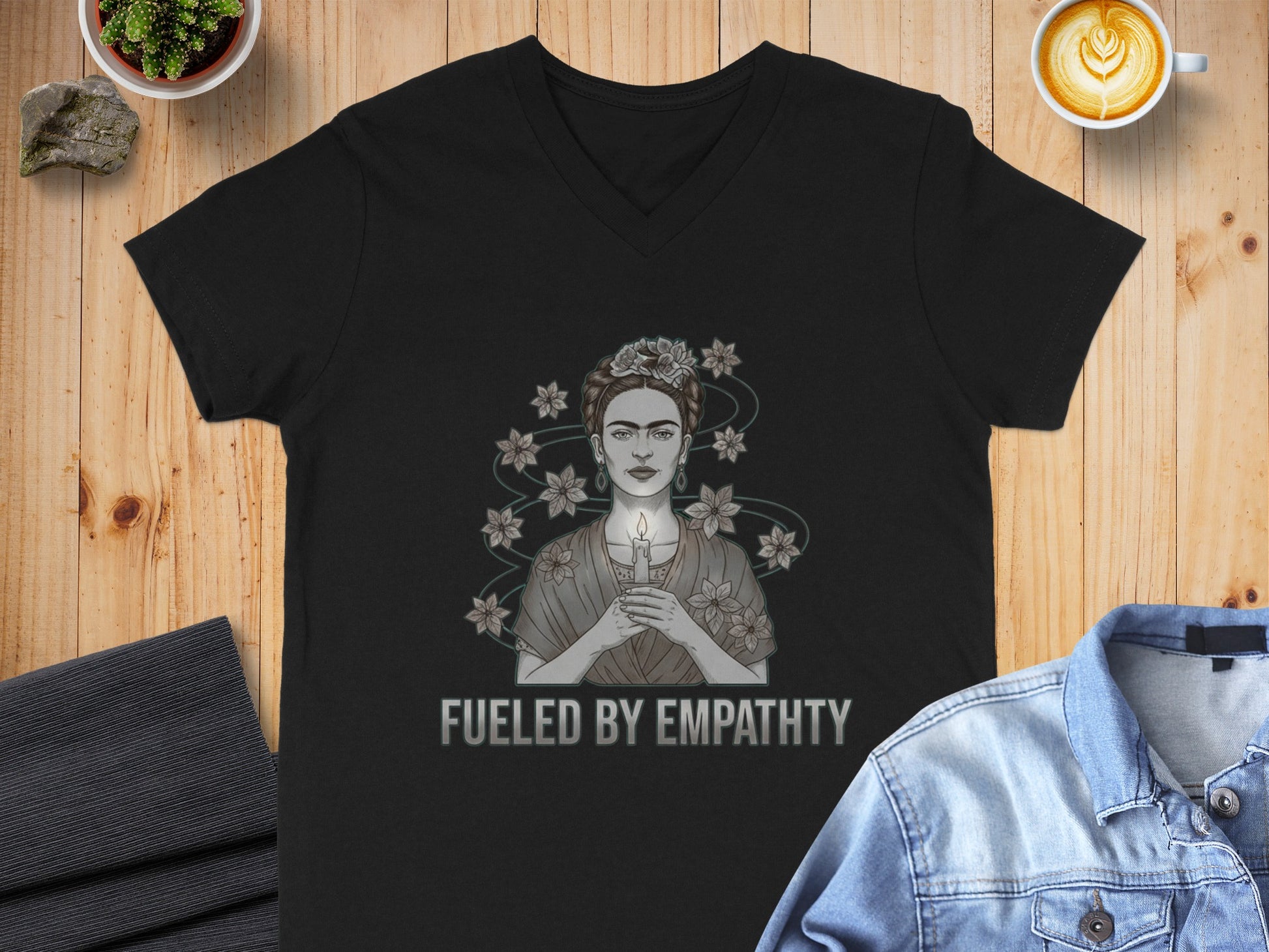 Fueled by Empathy Graphic V-Neck Shirt