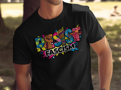Resist Fascism Graphic T-Shirt Bold Statement Product