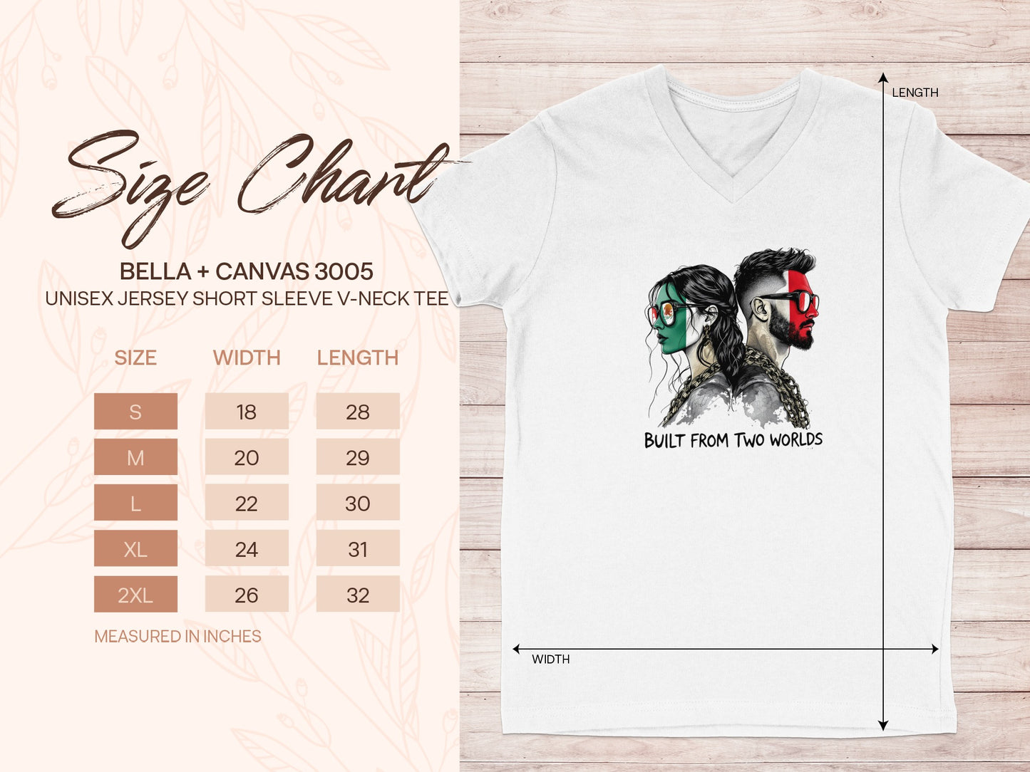 Built From Two Worlds Unisex V-Neck Tee product type
