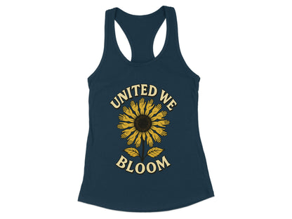 United We Bloom Graphic Racerback Tank Top