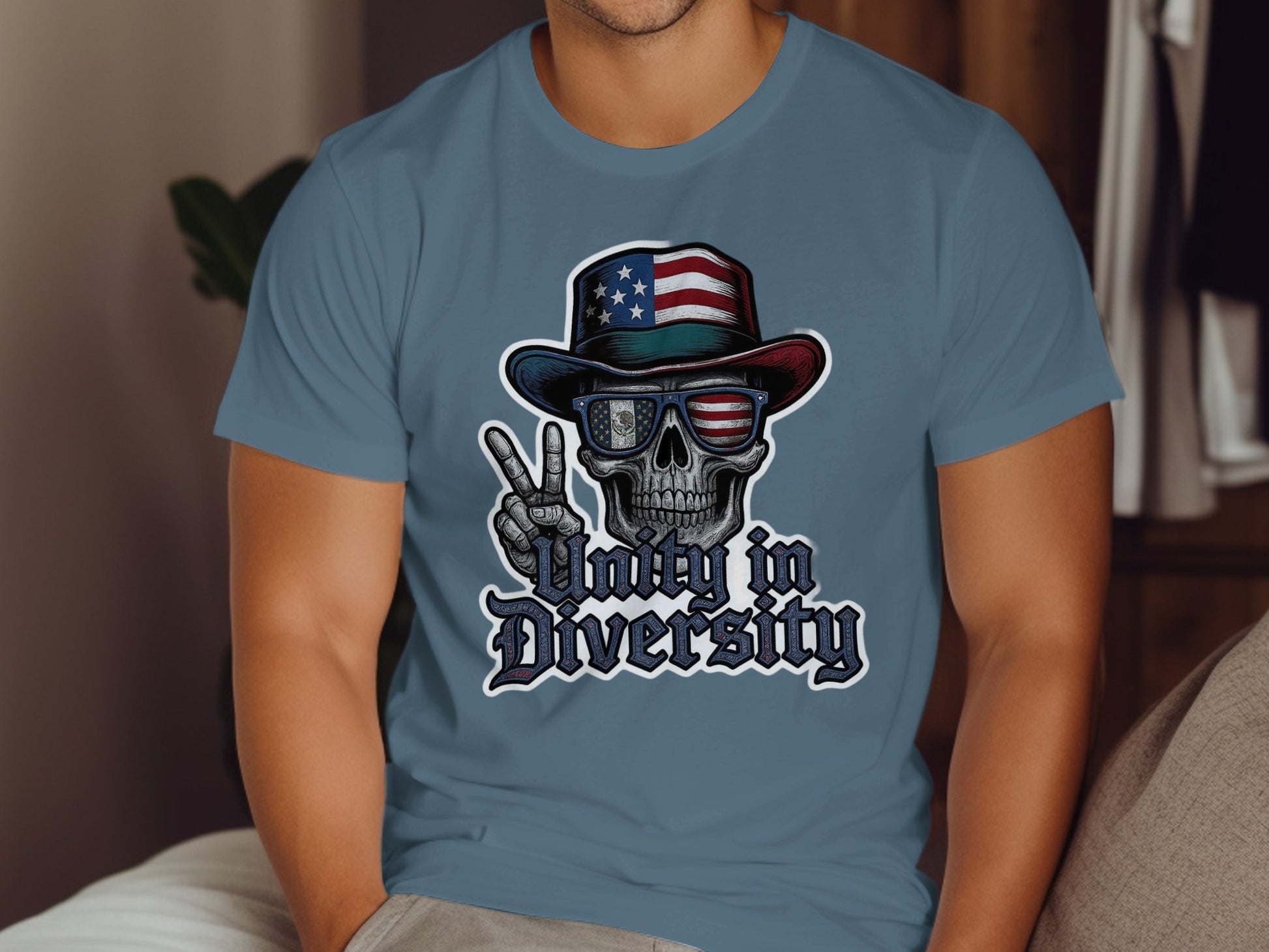 Unity in Diversity Skull Graphic T-shirt product type