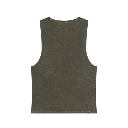 Unisex Stonewash Graphic Tank Top - Rainbow Theme, Perfect for Summer Parties, Pride Events, Casual Outings, Music Festivals, LGBTQ+ Spirit