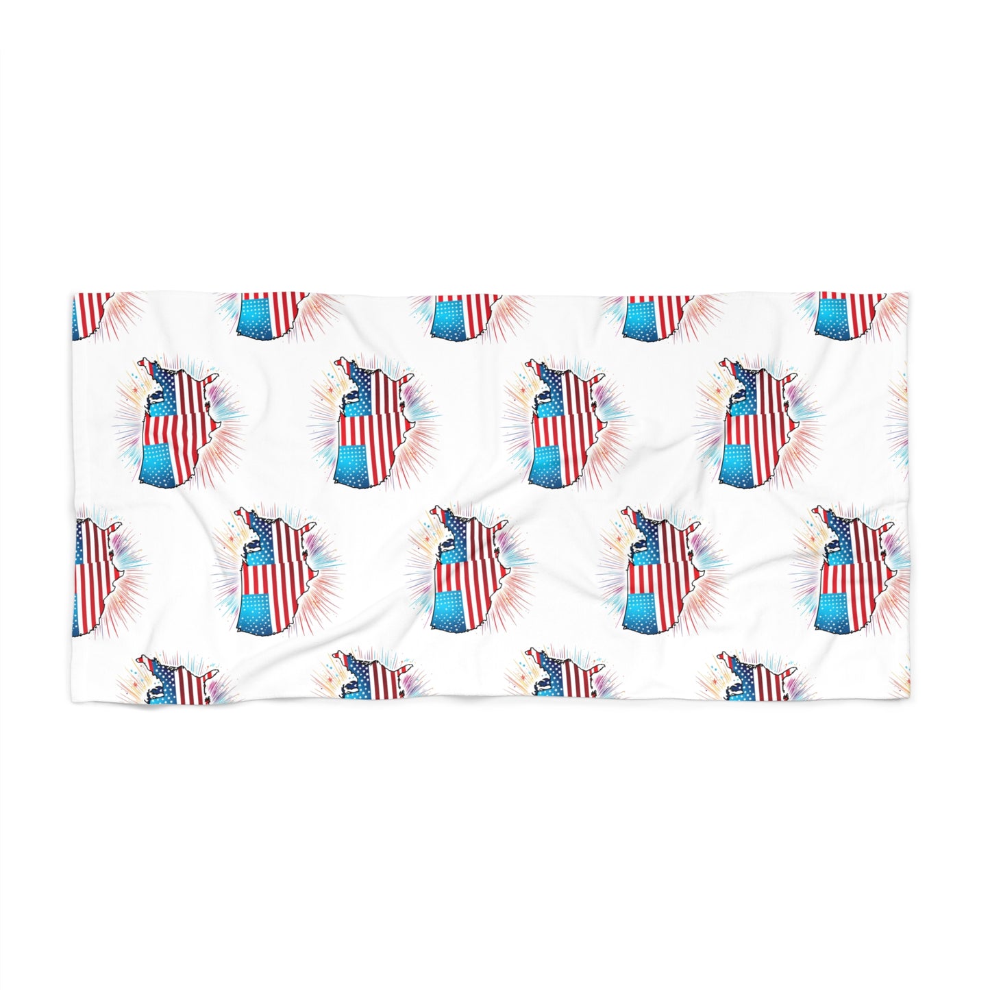 4th of JULY Beach Towel Patriotic Beach Towel, Fun 4th of July Accessory, Summer Essential, Poolside Must-Have, Memorial Day Gift, USA Flag Design