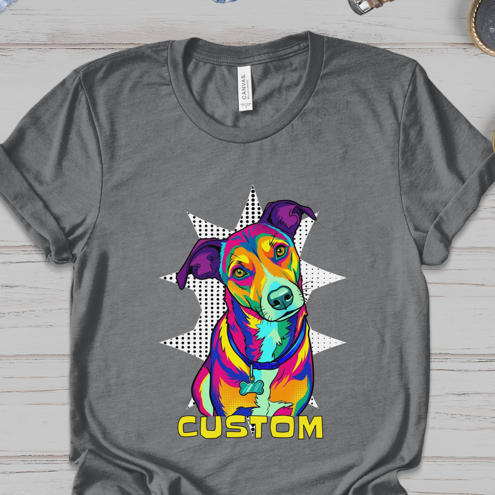 Custom Pop Art ..Gift Personlized Photo Family Shirt, Pet Tee, Soft Shirt For Mother's Day | Graduation Image Tee Upload Photo