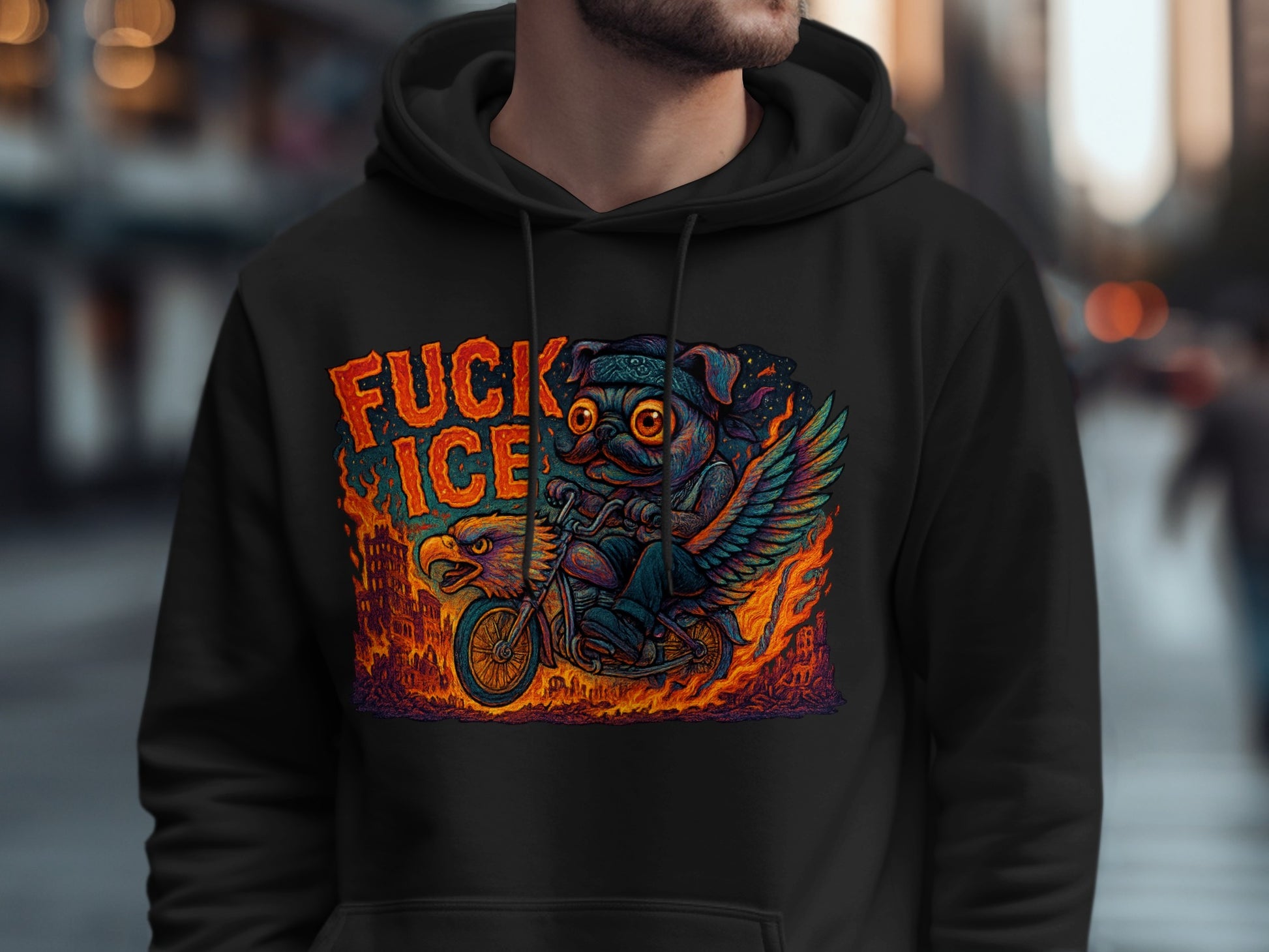 Fuck ICE Graphic Hoodie Unique Design Statement product type