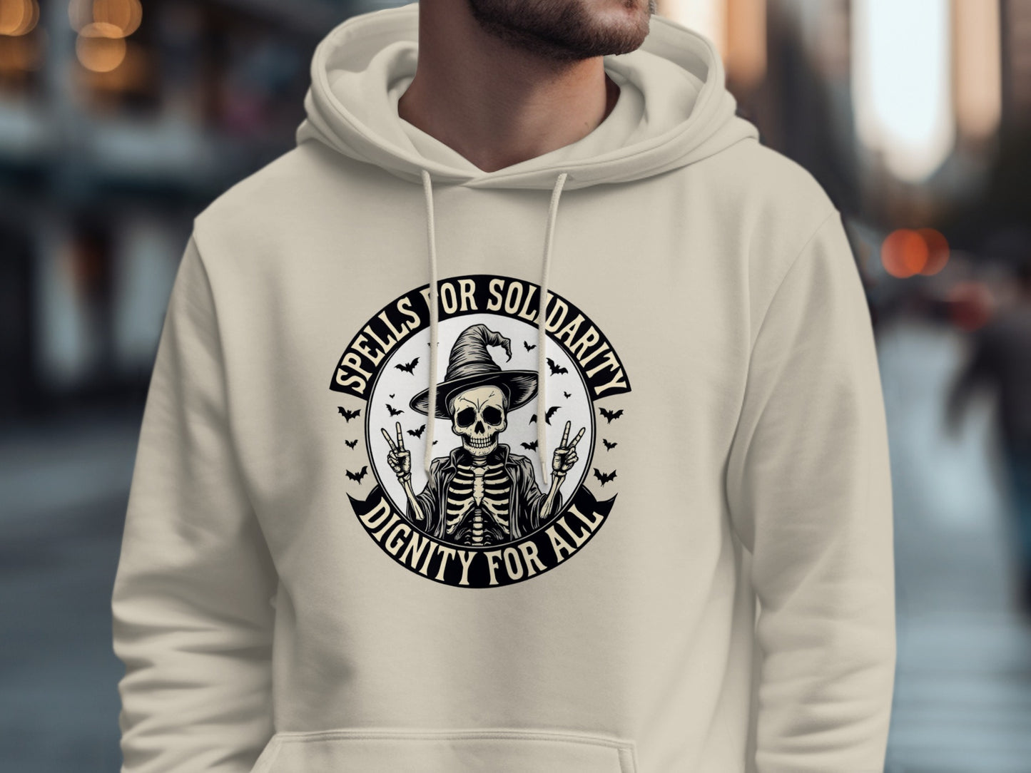 Spooky Skeleton Witch Dignity for All Hoodie product type