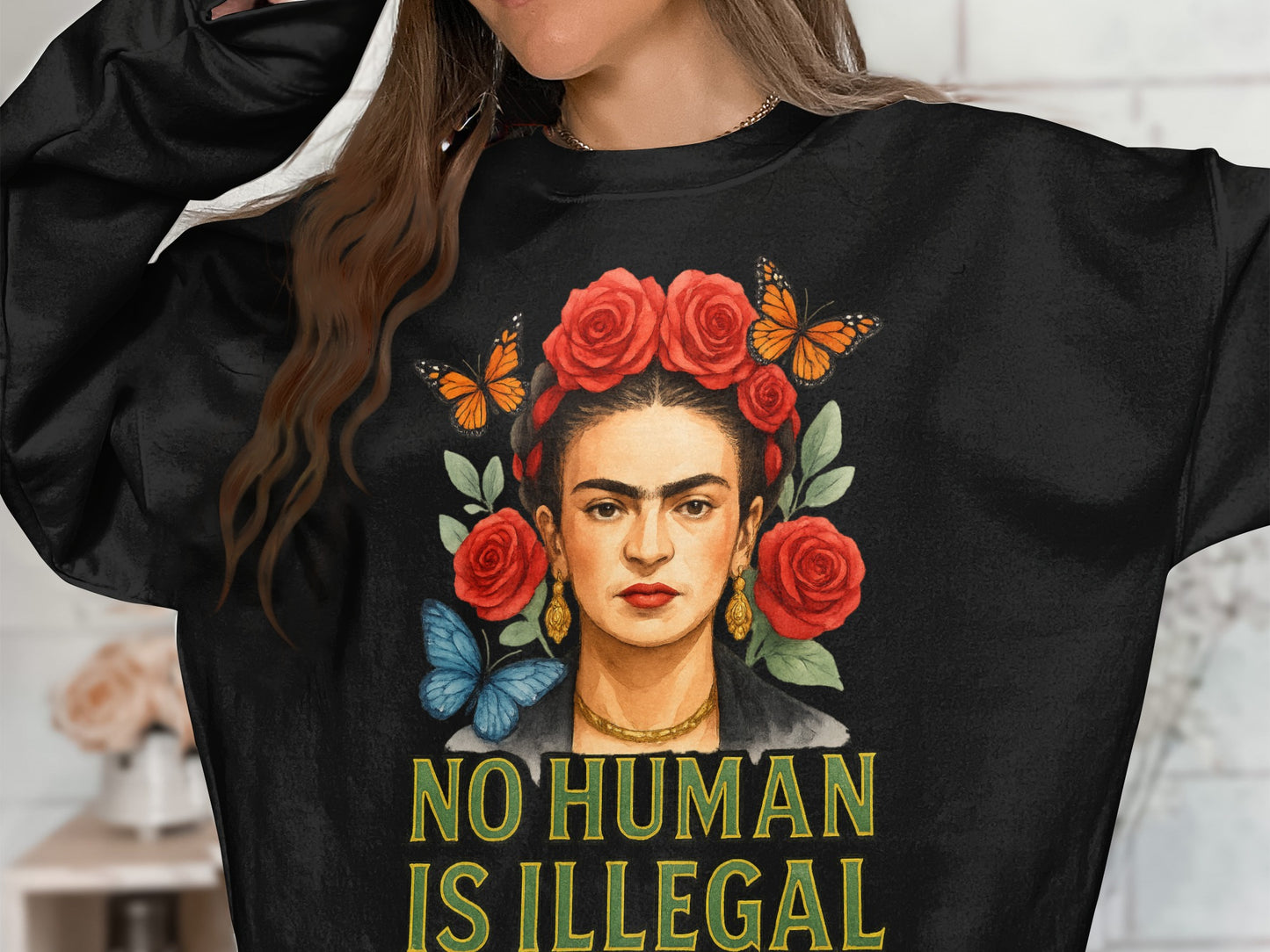 No Human Is Illegal Motivational Statement Sweatshirt