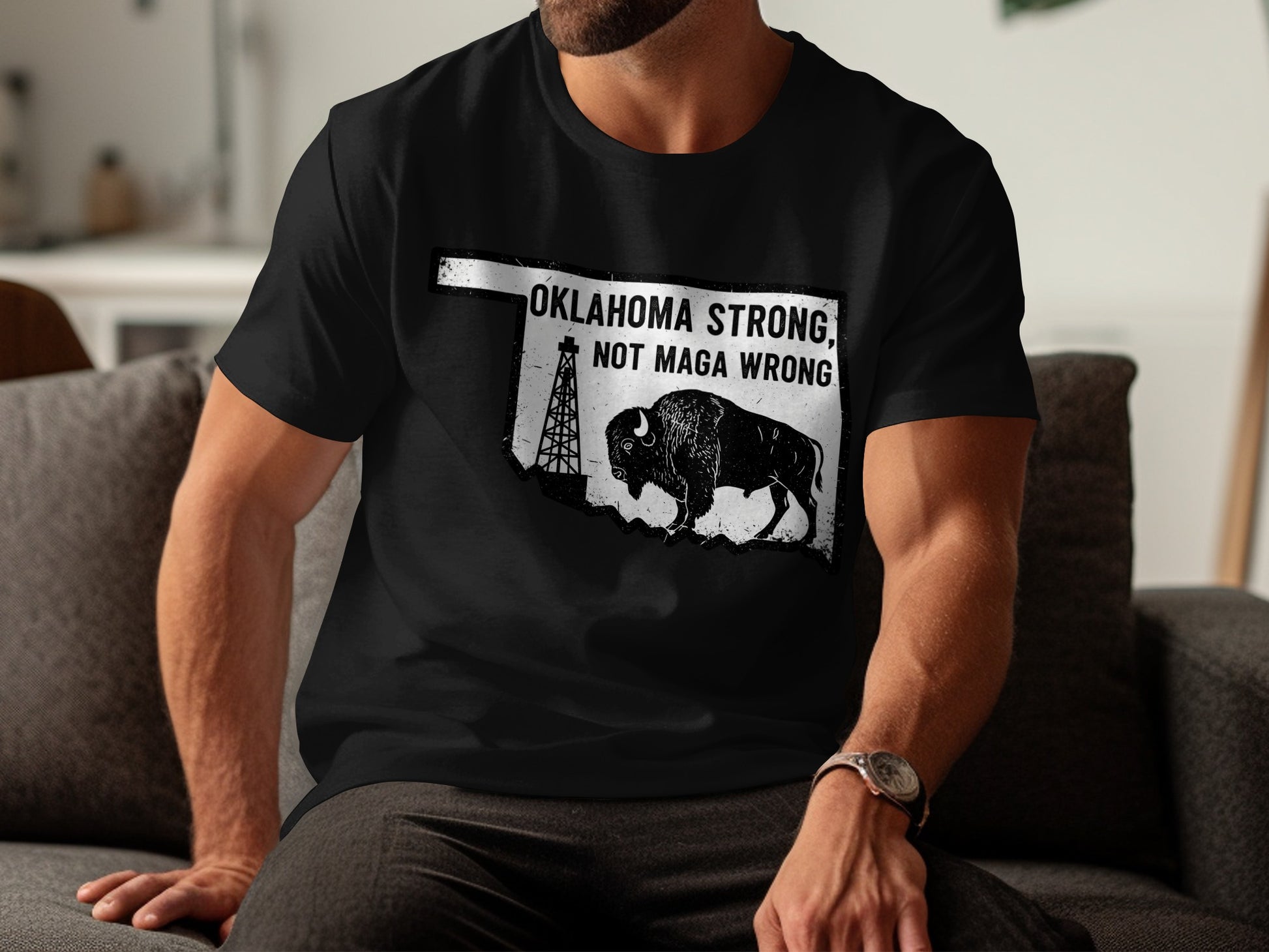 Oklahoma Strong Not Maga Wrong Graphic T-Shirt product