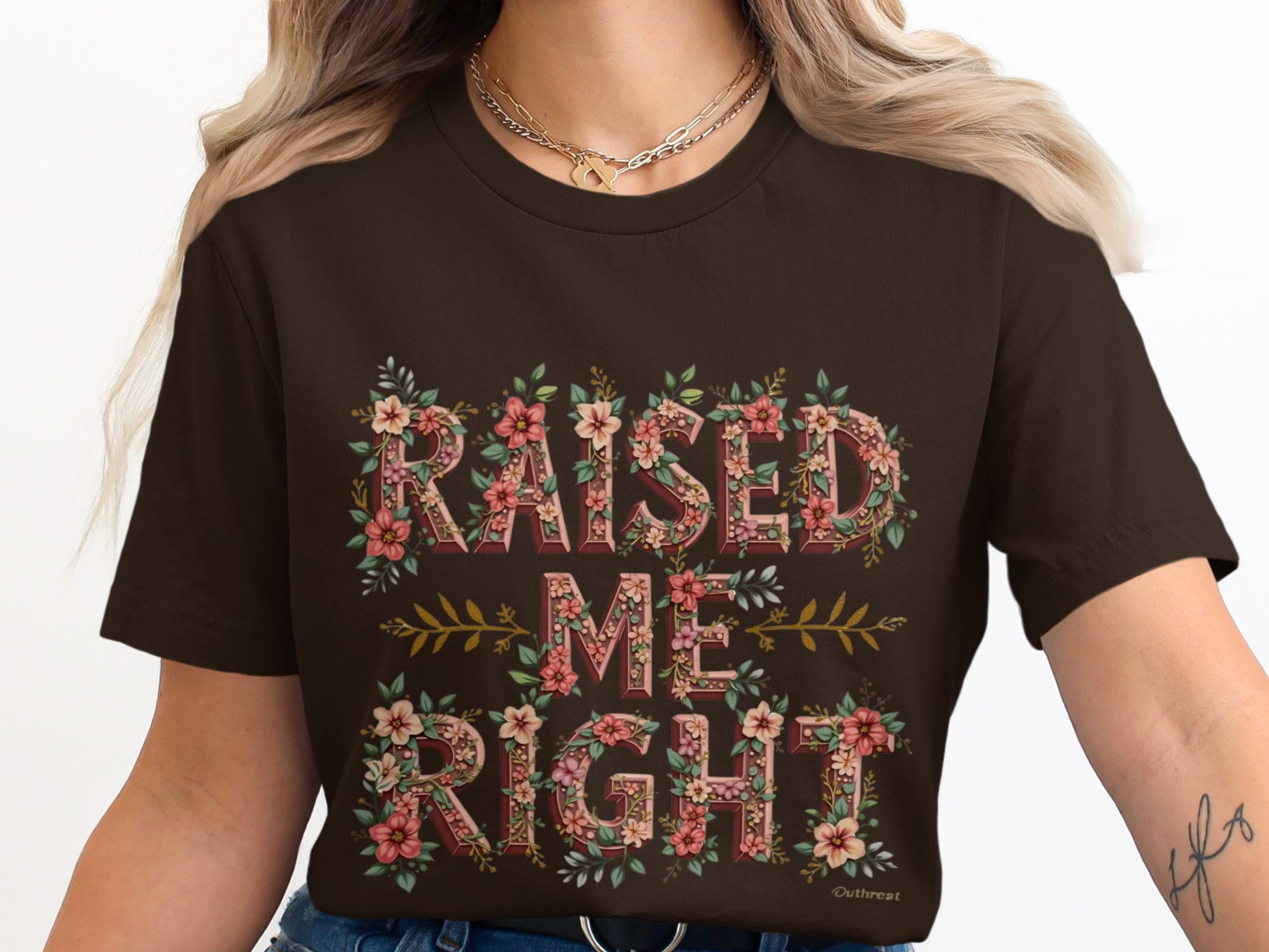 Raised Me Right Floral Graphic Tee product