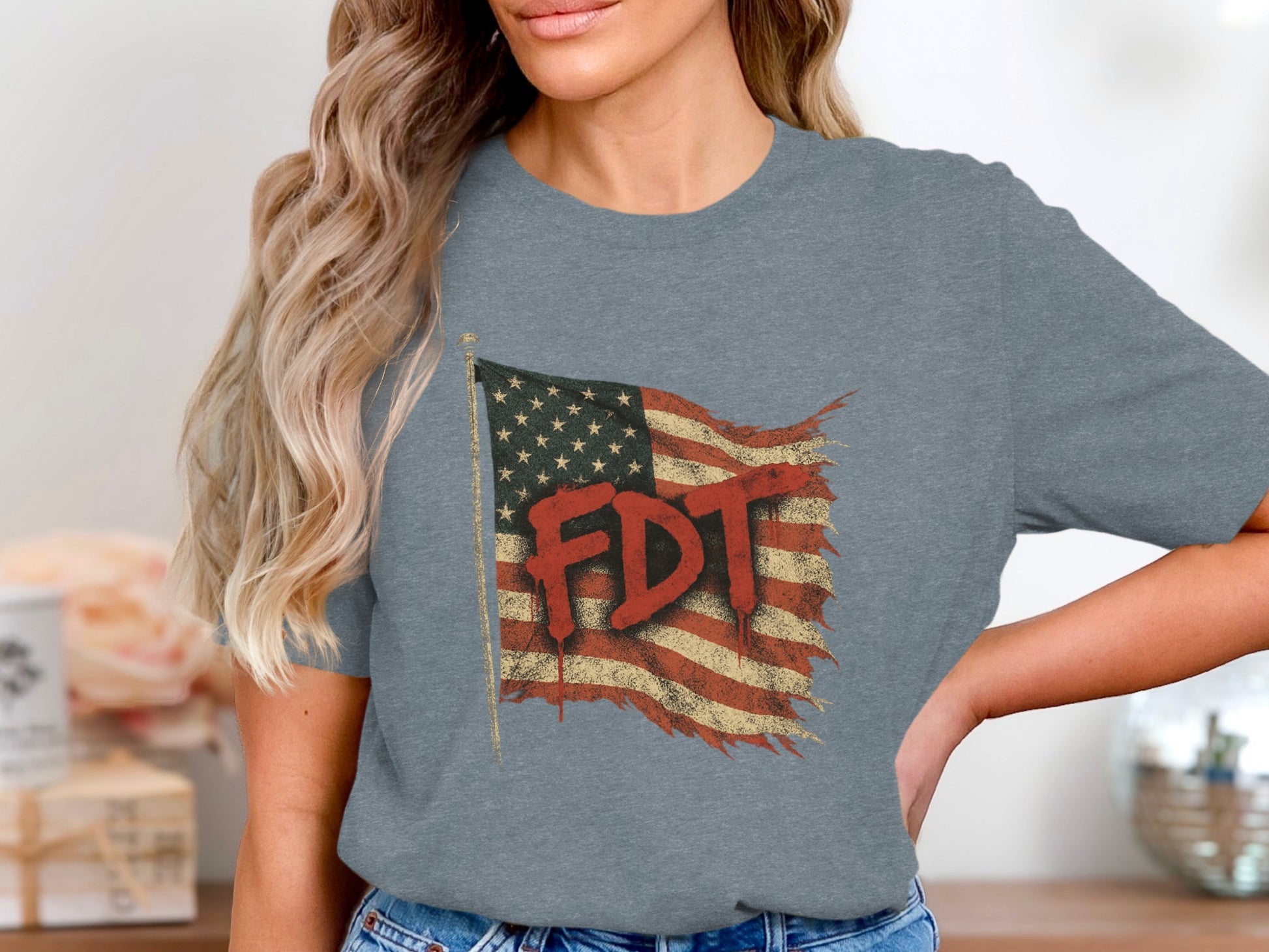 American Flag FDT Graphic Print Topshirt product type