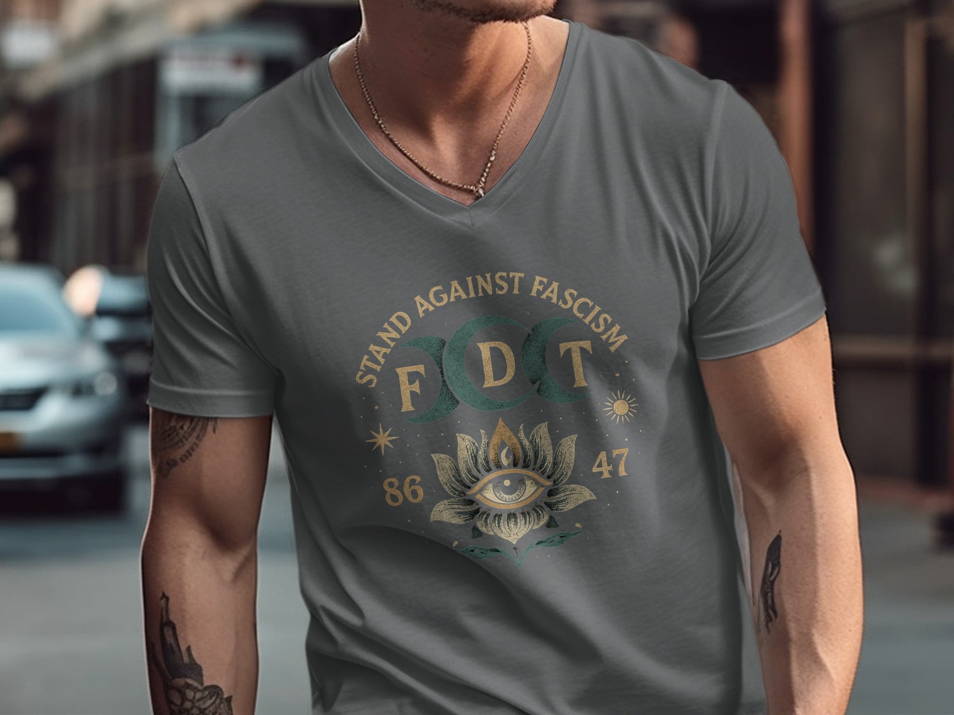 Stand Against Fascism Graphic Tee Shirt product type