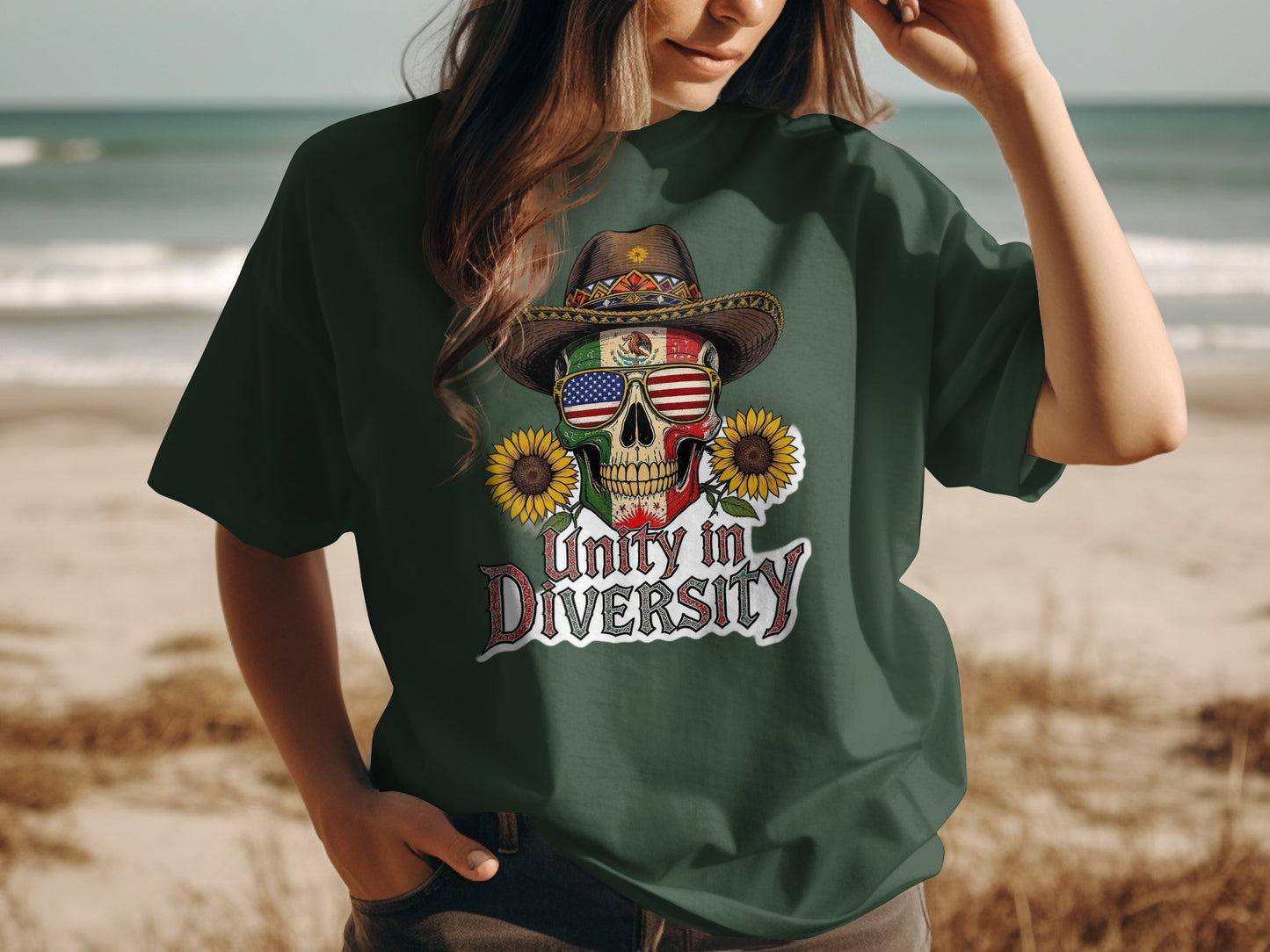 Unity in Diversity Skull Graphic T-Shirt Product