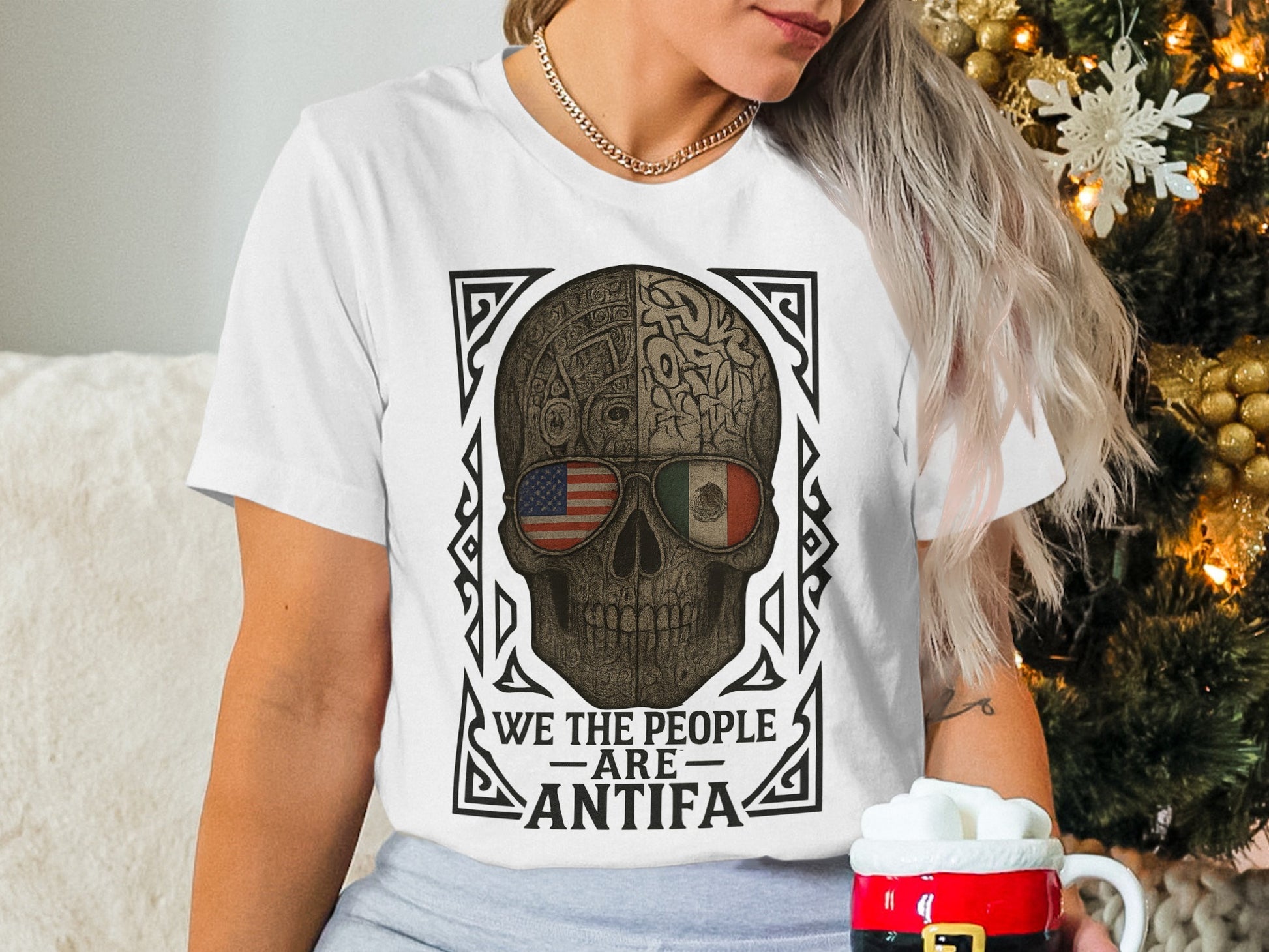 We The People Are Antifa Skull T-shirt