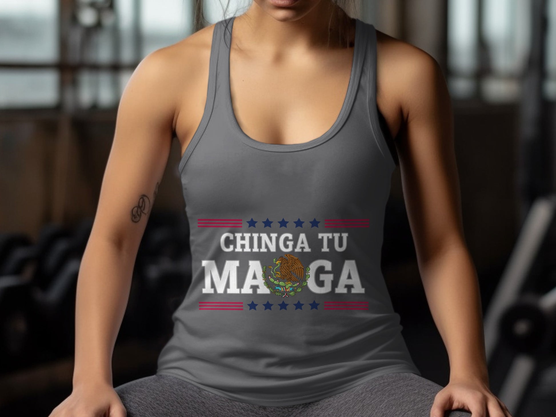 Chinga Tu Mangas Statement Design Tank Top product