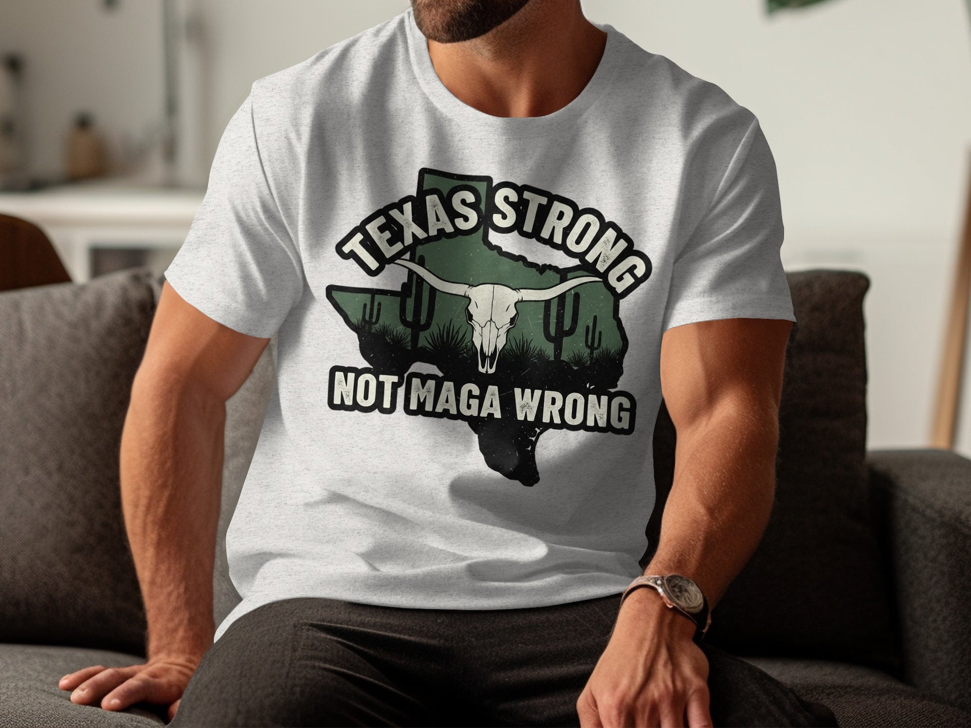 Texas Strong Not Maga Wrong Graphic T-Shirt product