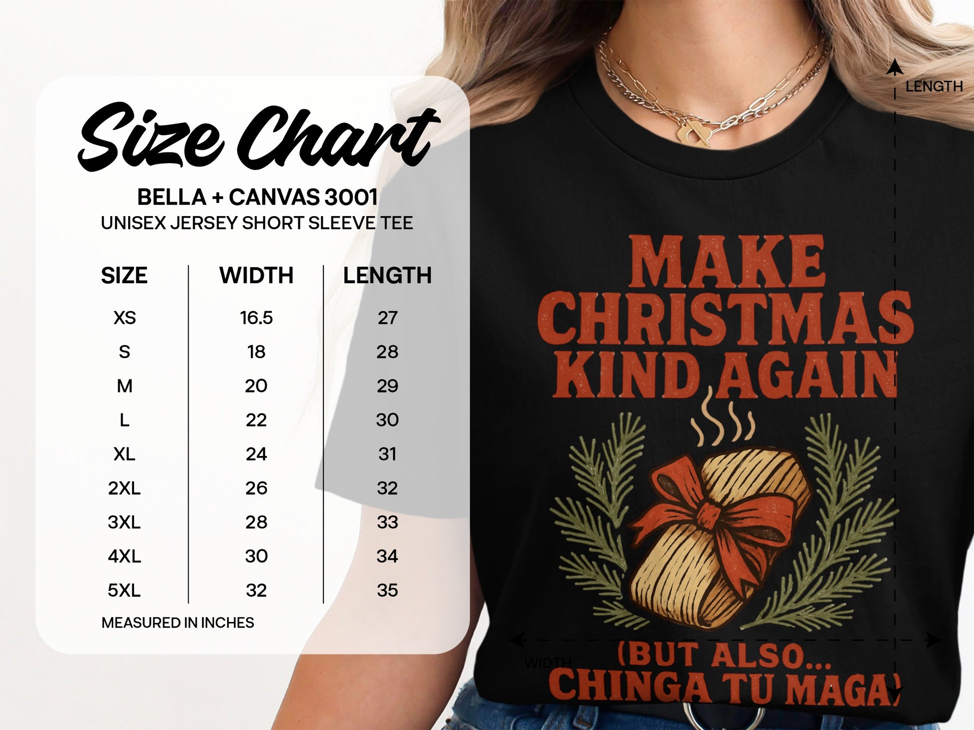 Make Christmas Kind Again Funny Holiday T-shirt