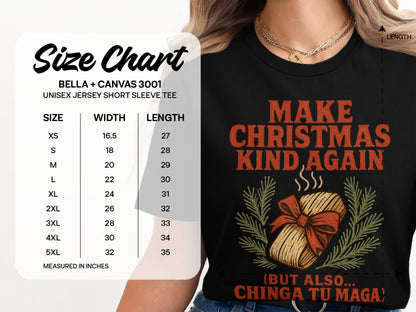 Make Christmas Kind Again Funny Holiday T-shirt