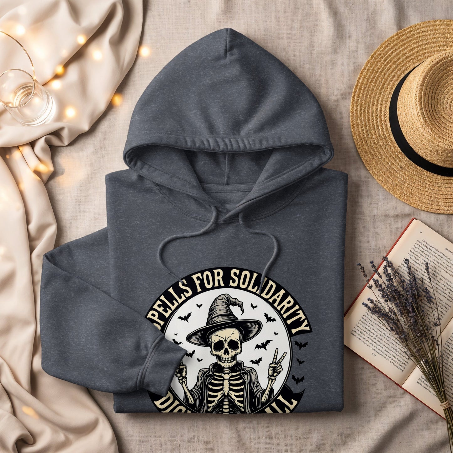Spells For Solidarity Skeleton Witch Hoodie product