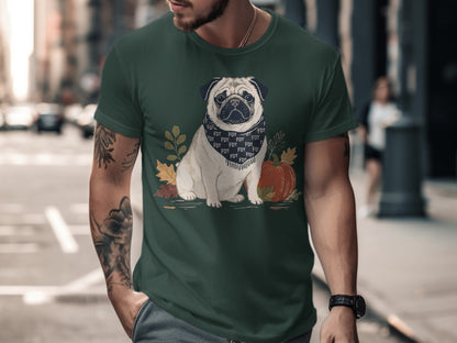 Cute Pug Illustration Graphic Tee for Dog Lovers