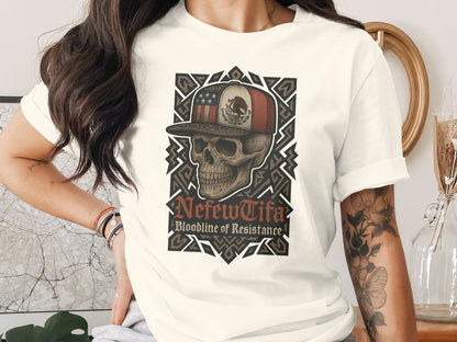 NefewTifa Bloodline of Resistance Skull Design Shirt