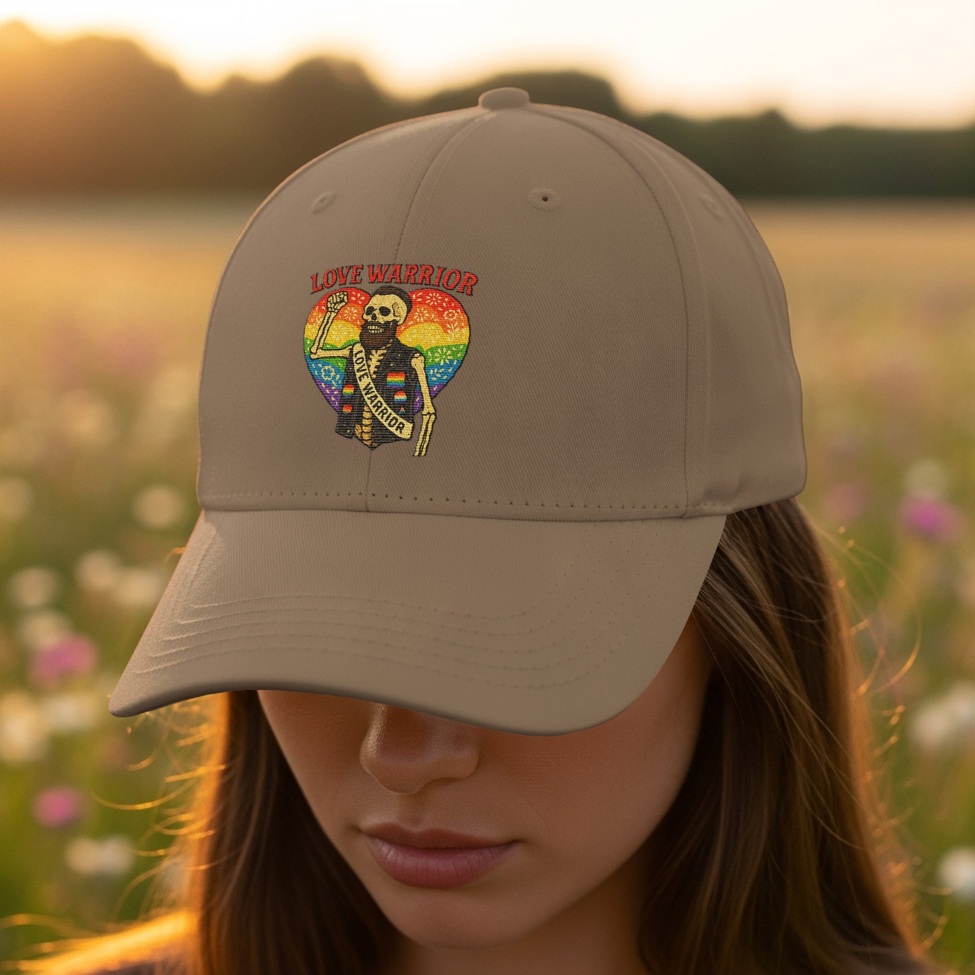 Love Warrior Rainbow Skeleton Design Cap product