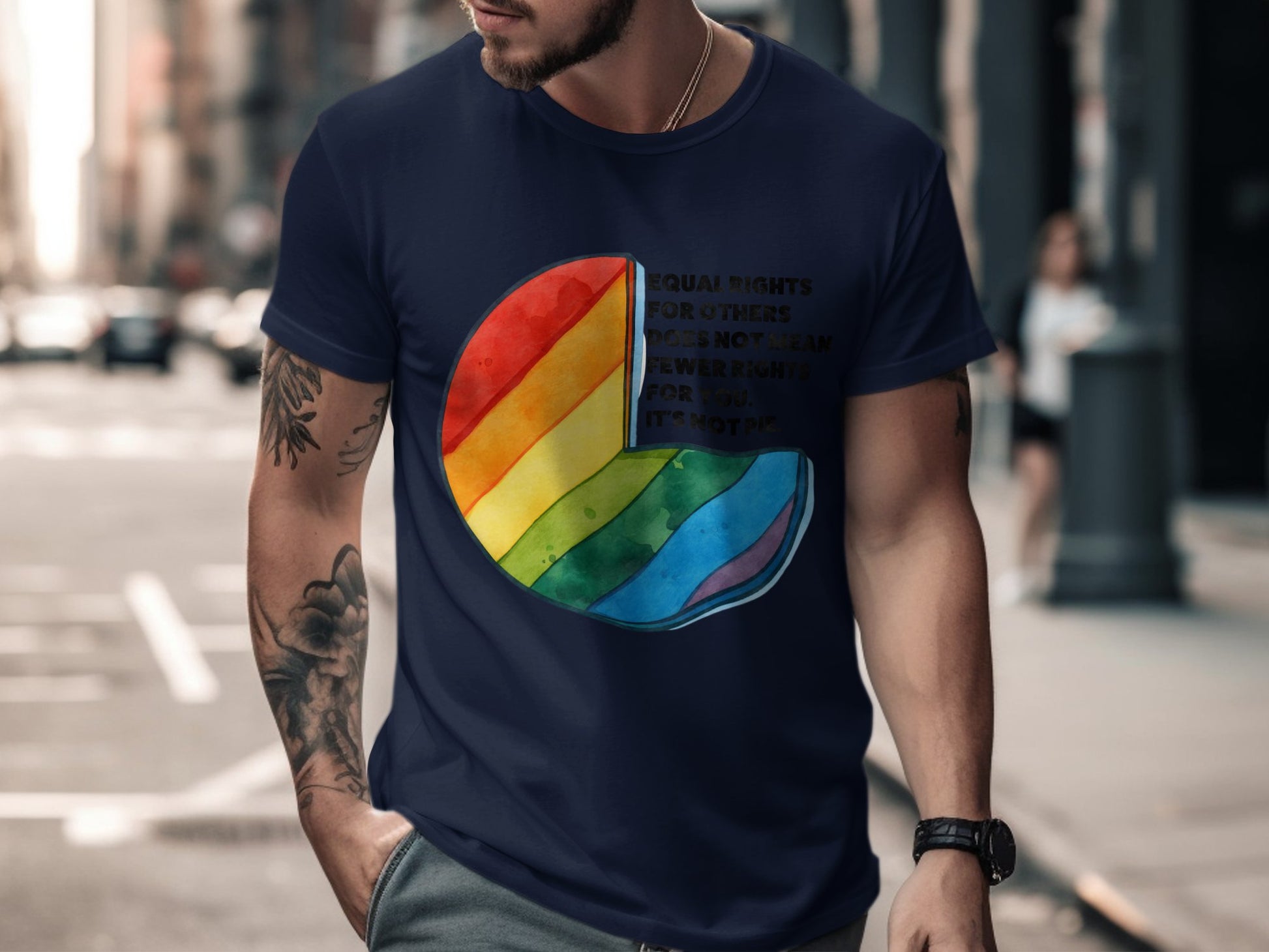 Rainbow Equality Retro Graphic Tee product type