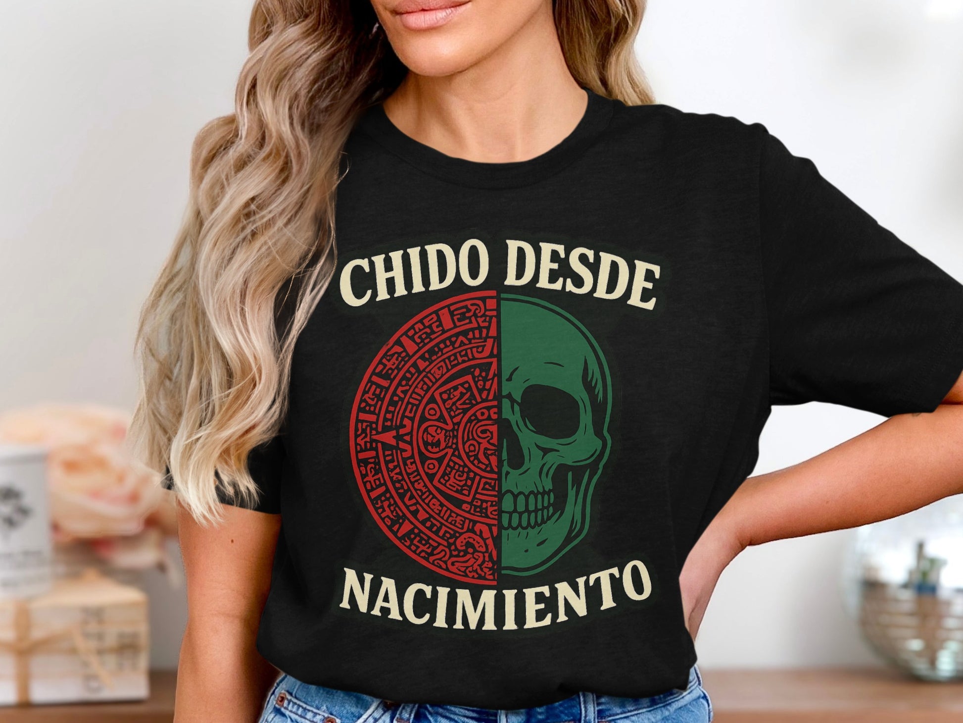 Chido Desde Nacimiento Skull Design Shirt product