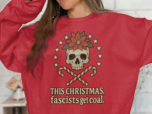 This Christmas Fascists Get Coal Funny Christmas Sweater