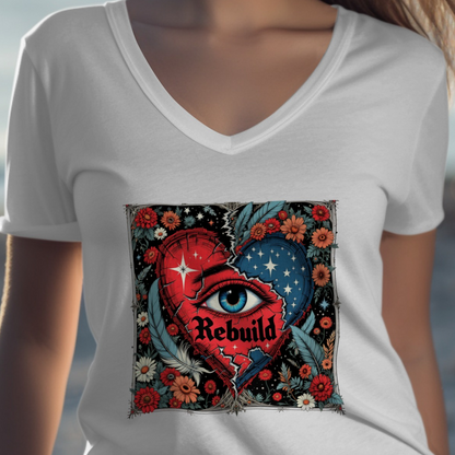 Rebuild Heart Eye Graphic Art Tee product