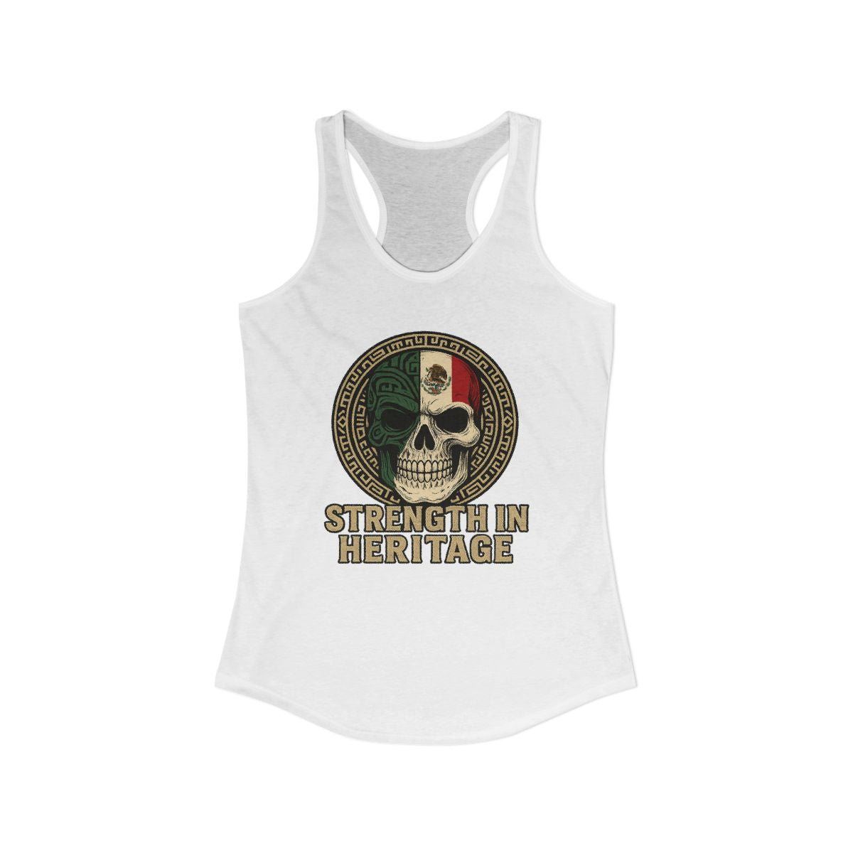 Unique Strength in Heritage Skull Design Tank Top