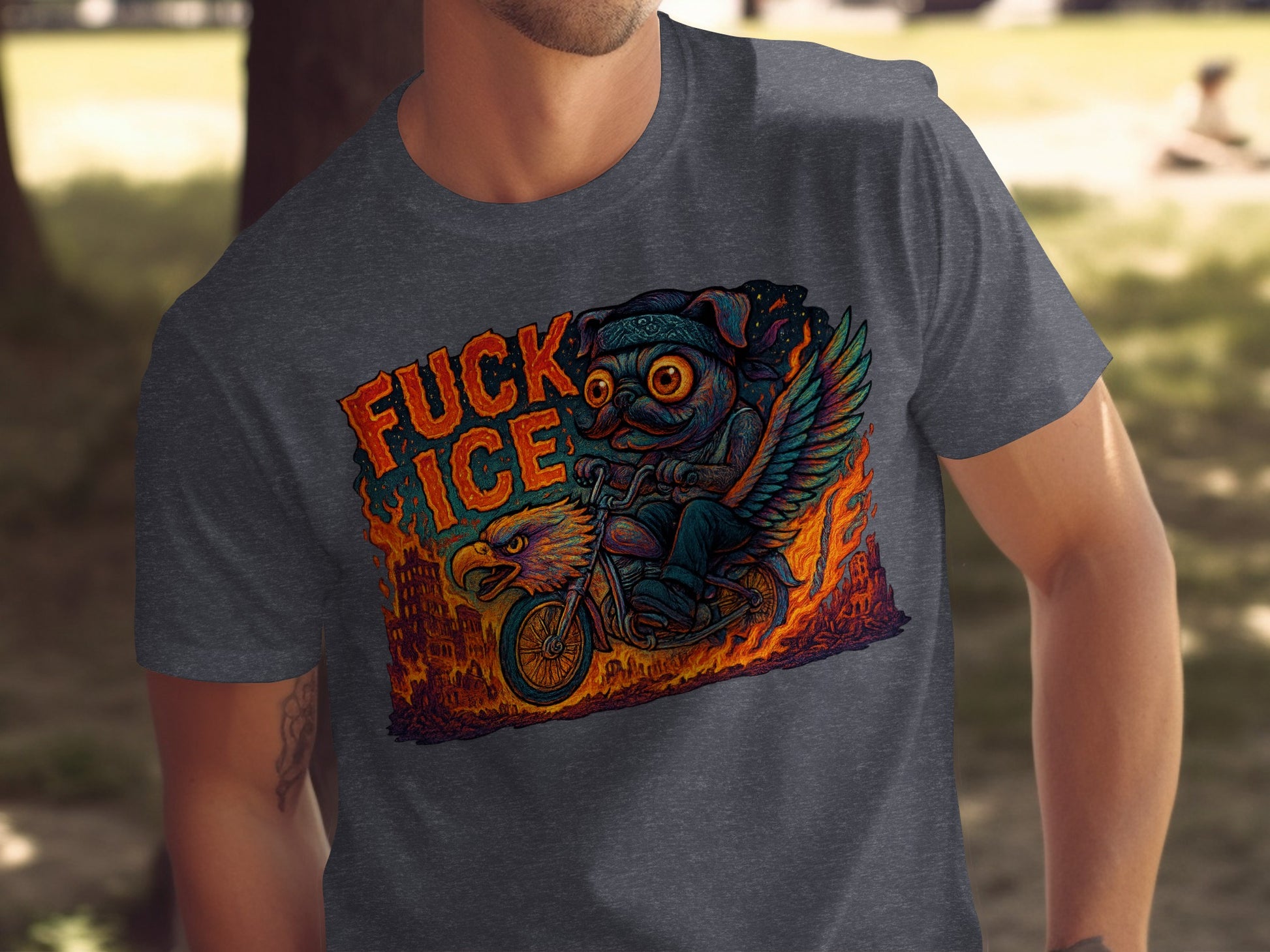 Fuck Rice Graphic Novelty Tee Shirt product