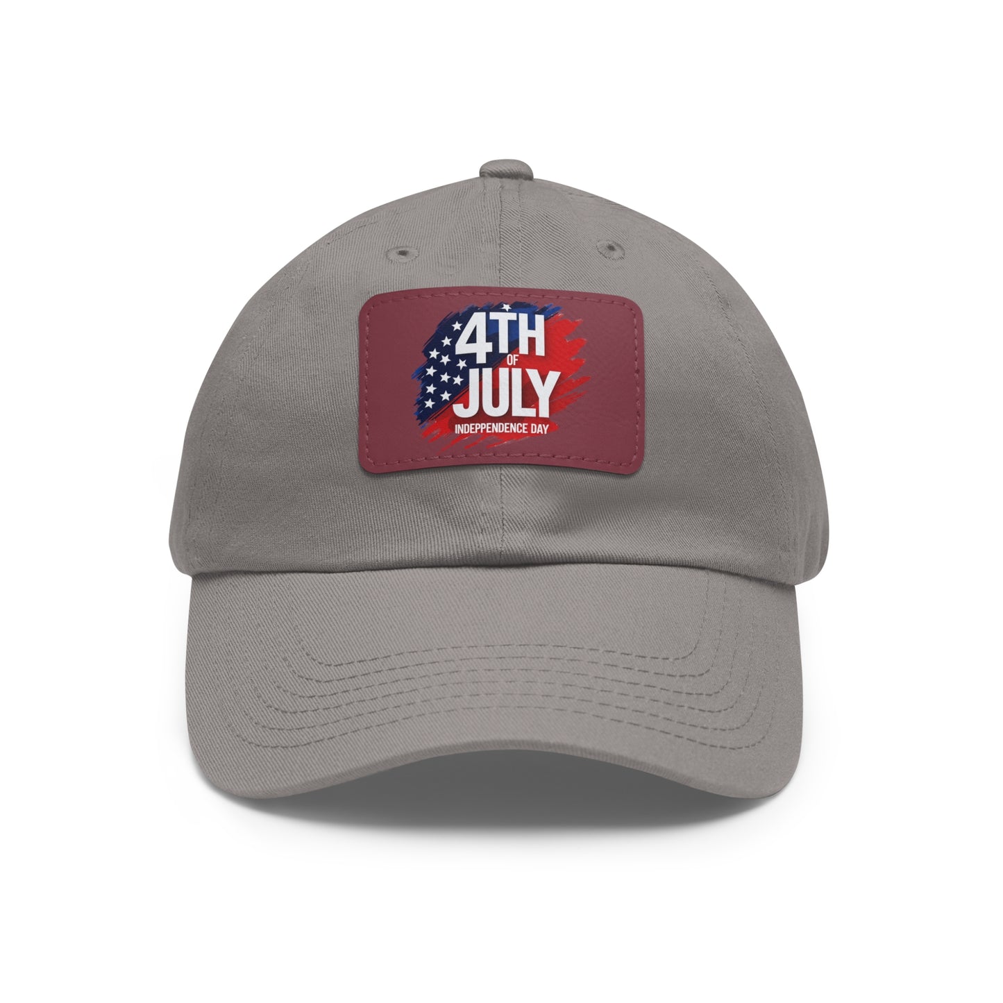 Patriotic Dad Hat with Leather Patch | 4th of July