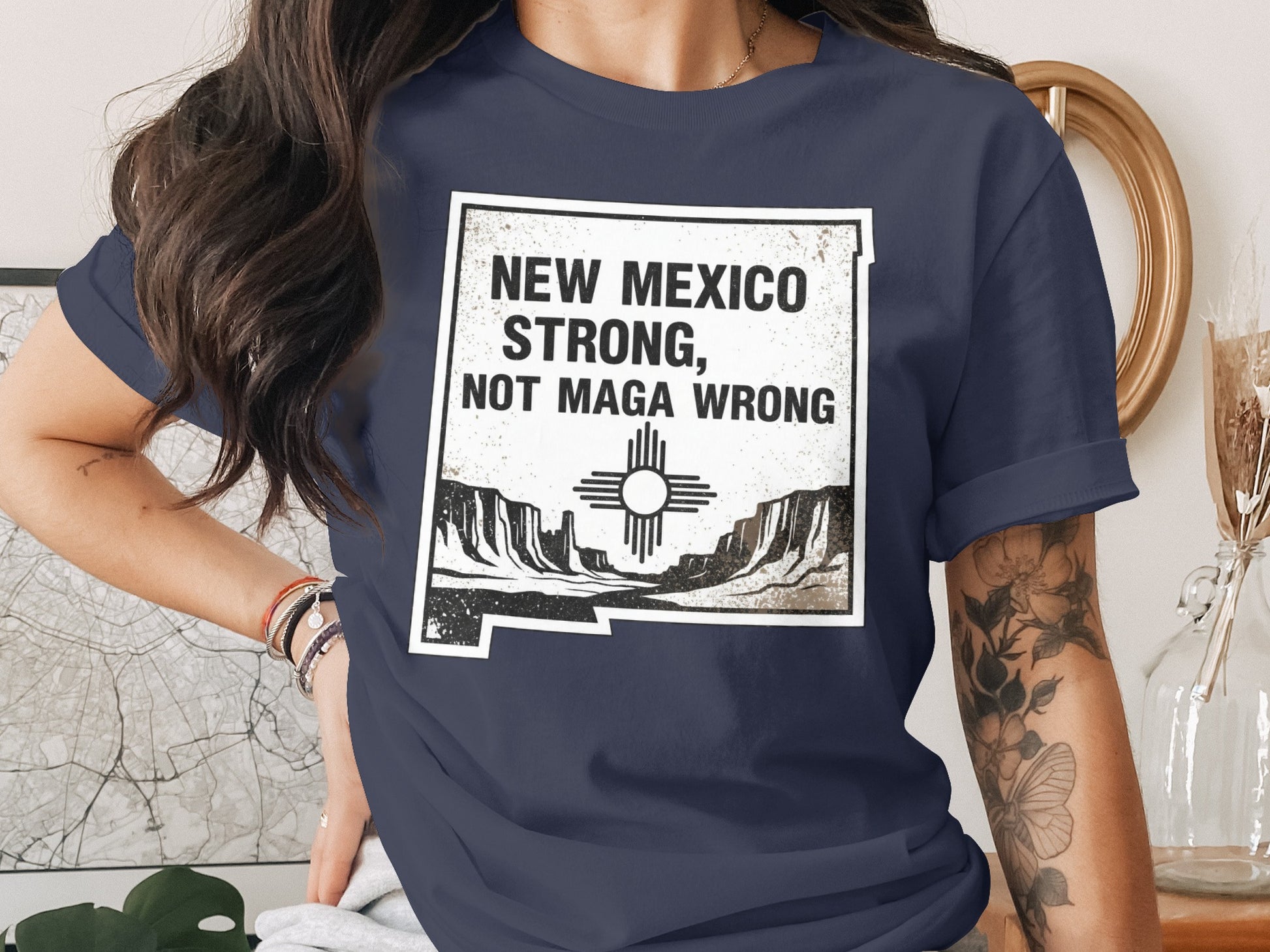 New Mexico Strong Not MAGA Wrong Graphic T-Shirt product