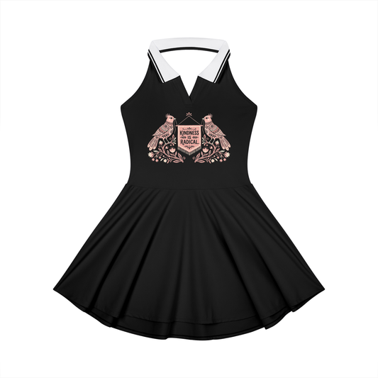 Radical Resitst Dress with a Mission Women's Collared Halter A-Line Tennis Dress
