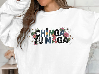Chinga Tu Maga Floral Graphic Sweatshirt product type