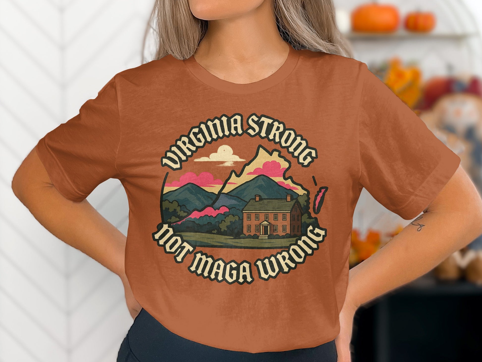 Virginia Strong Not Maga Wrong Graphic Shirt product