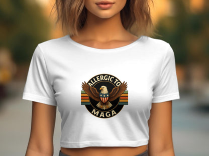 Allergic to MAGA Eagle Graphic Crop Top product type