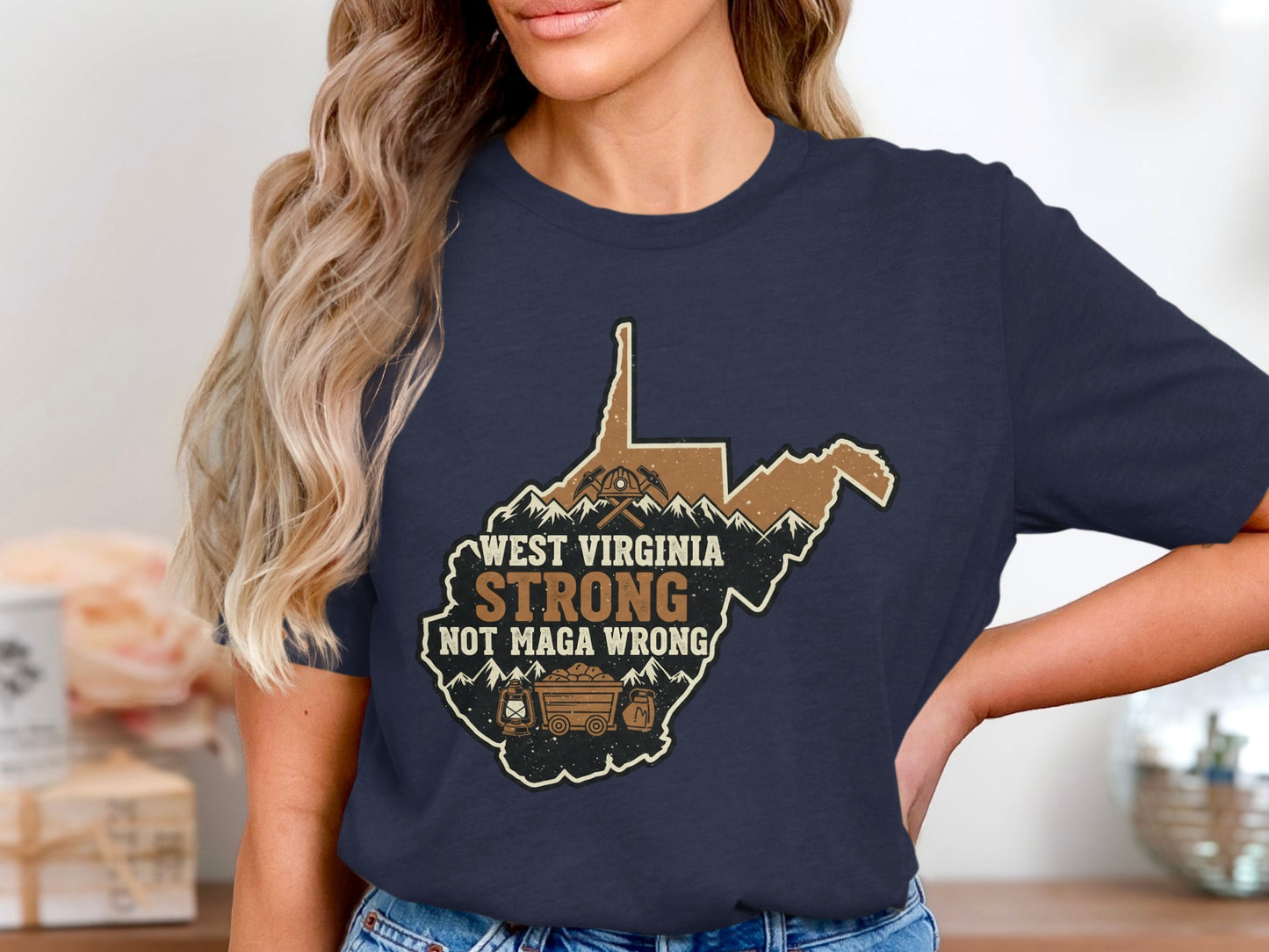 West Virginia Strong Not Maga Wrong T-Shirt product