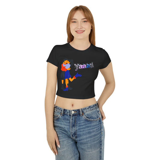 Cute Women's Baby Tee - Colorful Friendship Design