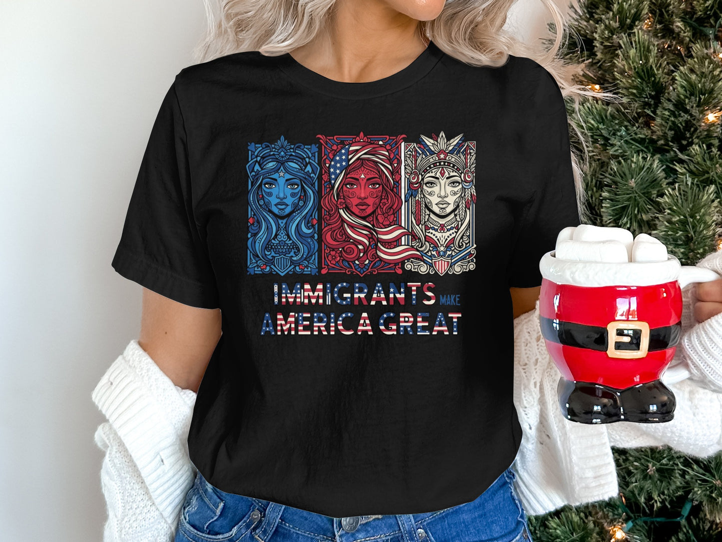 Immigrants Make America Great Graphic T-Shirt