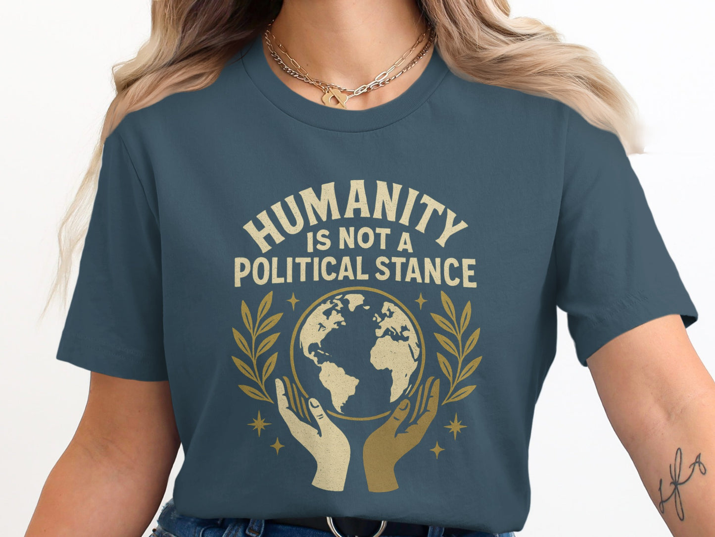 Humanity is not a political stance shirt product