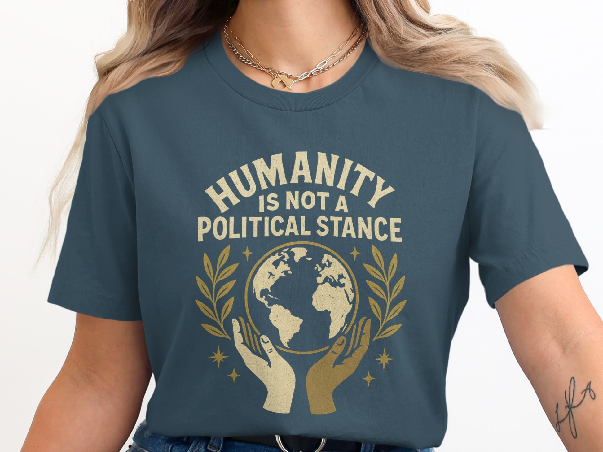 Humanity is not a political stance shirt product