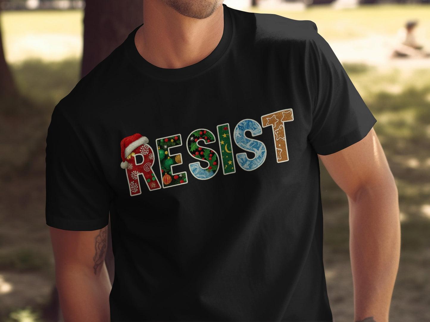 Holiday Themed Resist Shirt Perfect for Festive Spirit