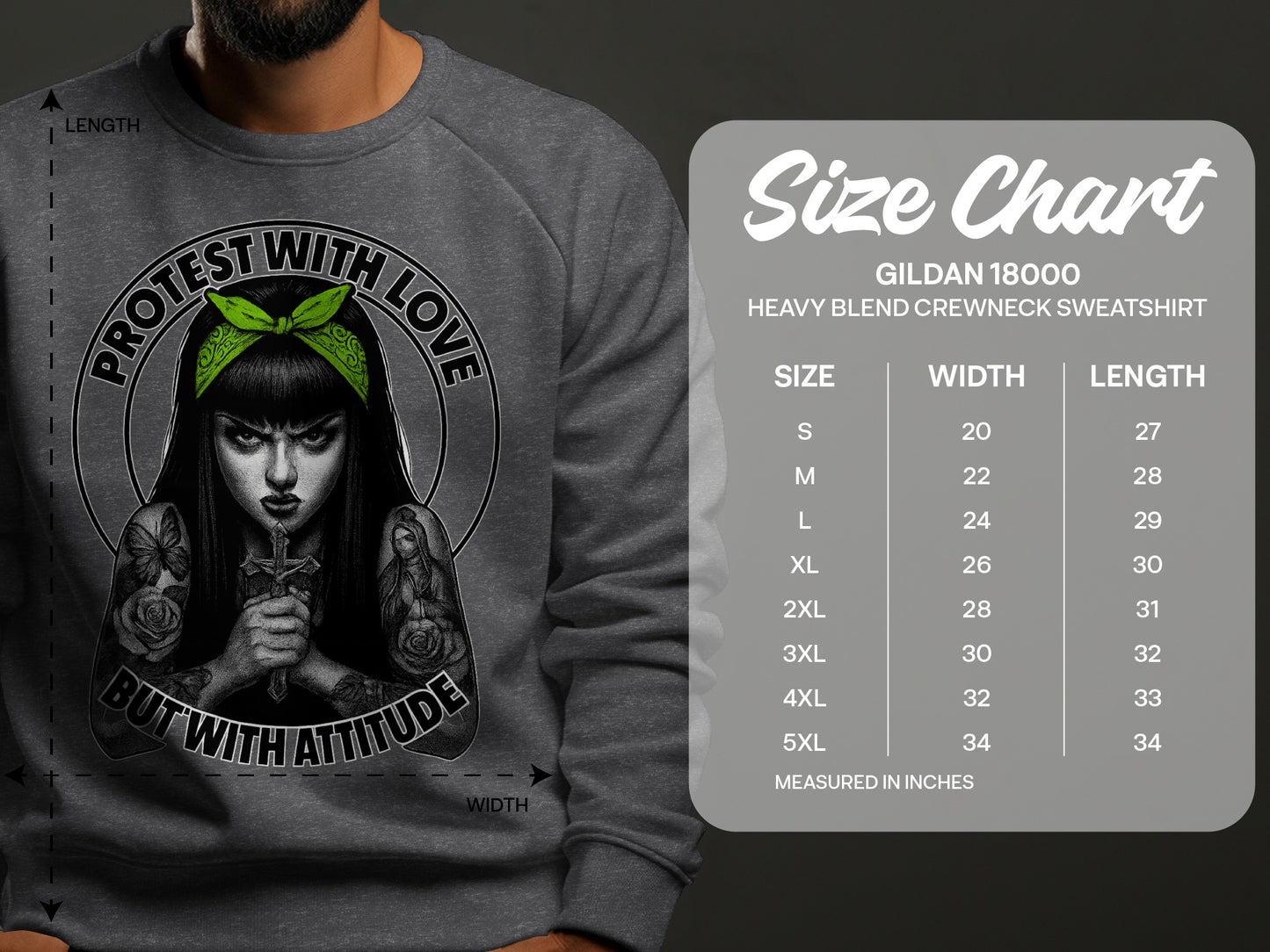Protest With Love But With Attitude Sweatshirt