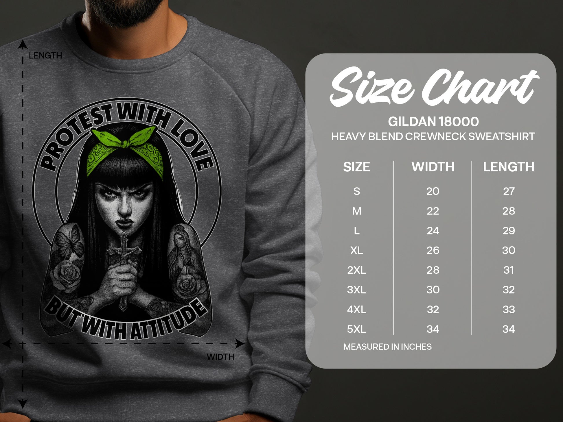 Protest With Love But With Attitude Sweatshirt