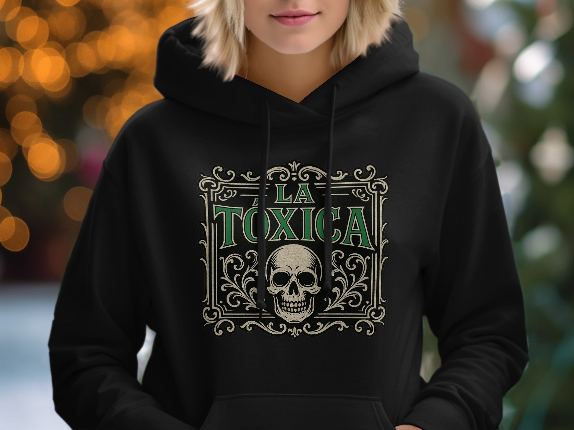La Toxica Skull Graphic Hoodie Casual Product